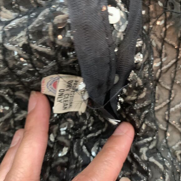 Vintage Lee Jordan 1970s Sequin Open Blazer Size 6-8 - Picture 3 of 10